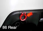 Flip Up Towing Hook Front/Rear - TOYOTA 86/FR-S/ SUBARU BRZ ZN6/IMPREZA GRB