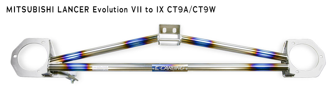 Lancer Evolution VII to IX (T9A/CT9W) Titanium strut tower bar Front