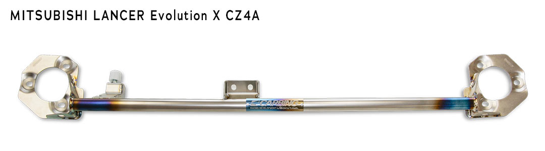 Lancer Evolution X CZ4A Titanium strut tower bar Front