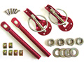 Quick Release Hood pin kit / Aluminum / Red