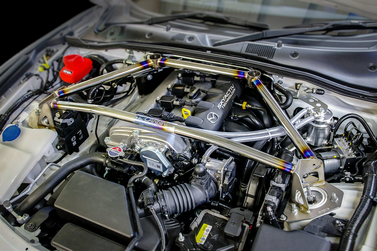 マツダ ロードスター ND5RC用 ストラットタワーバー /チタン /フロント マツダ ロードスター ND5RC用 ストラットタワーバー /チタン /フロント