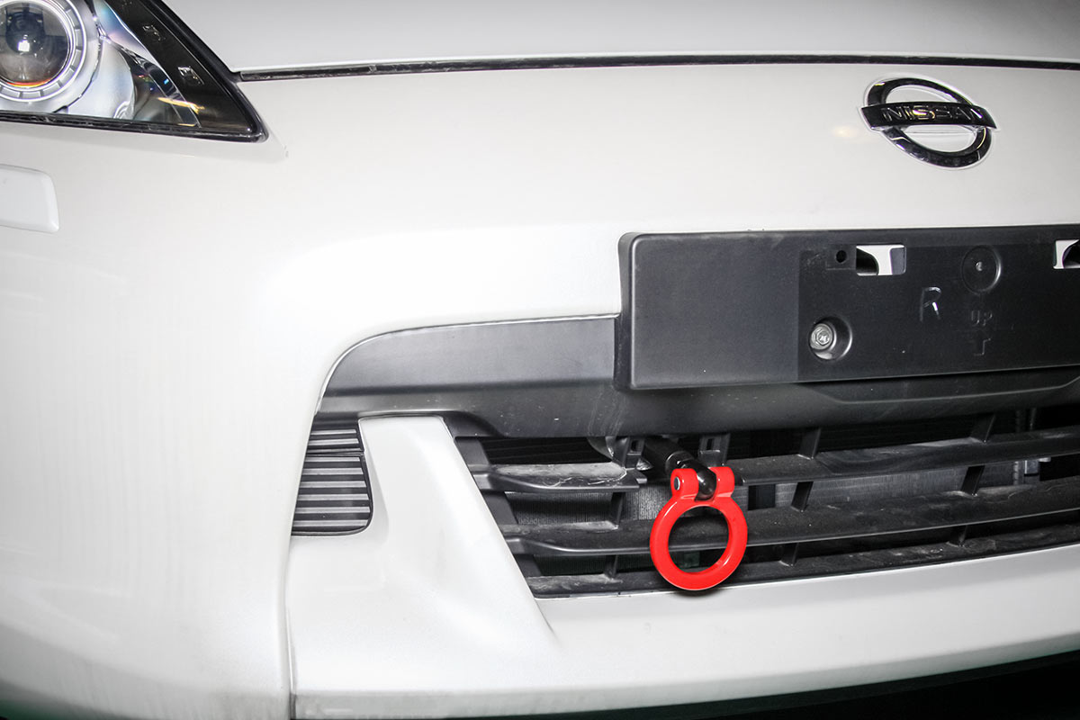 Flip Up Towing Hook Front - NISSAN GT-R R35, 370Z Z34